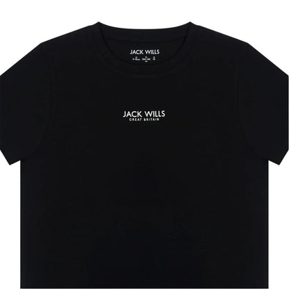 Black - Side - Jack Wills Childrens-Kids Core T-Shirt