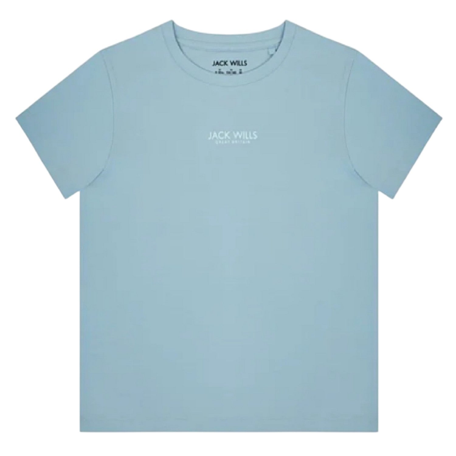 Pastel Blue - Front - Jack Wills Childrens-Kids Core T-Shirt