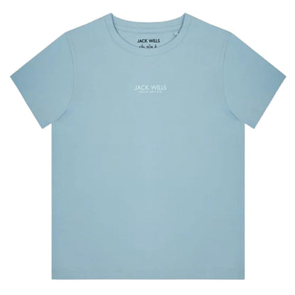 Pastel Blue - Front - Jack Wills Childrens-Kids Core T-Shirt