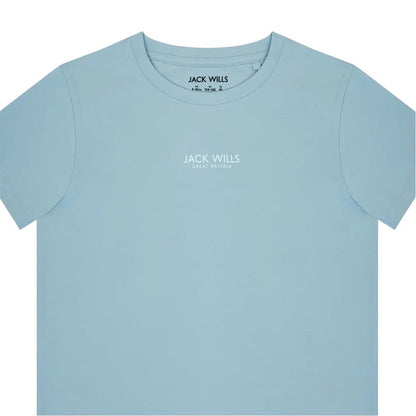 Pastel Blue - Side - Jack Wills Childrens-Kids Core T-Shirt
