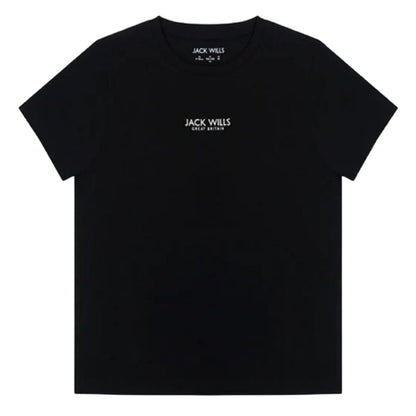 Black - Front - Jack Wills Childrens-Kids Core T-Shirt