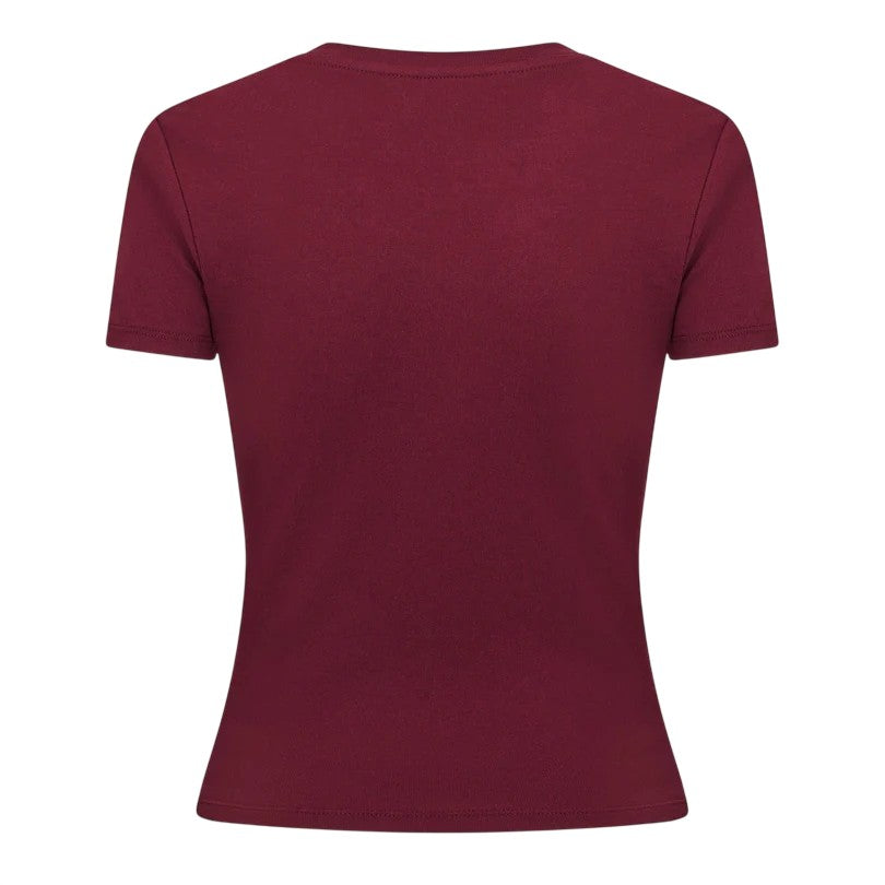 Wine - Back - Jack Wills Womens-Ladies Baby Slim T-Shirt