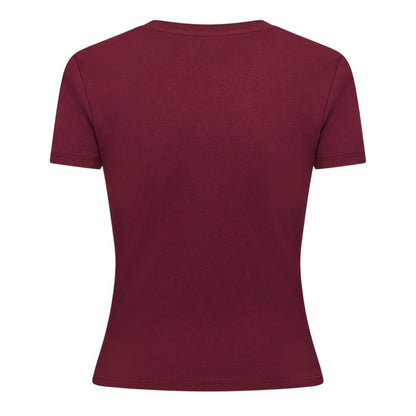 Wine - Back - Jack Wills Womens-Ladies Baby Slim T-Shirt