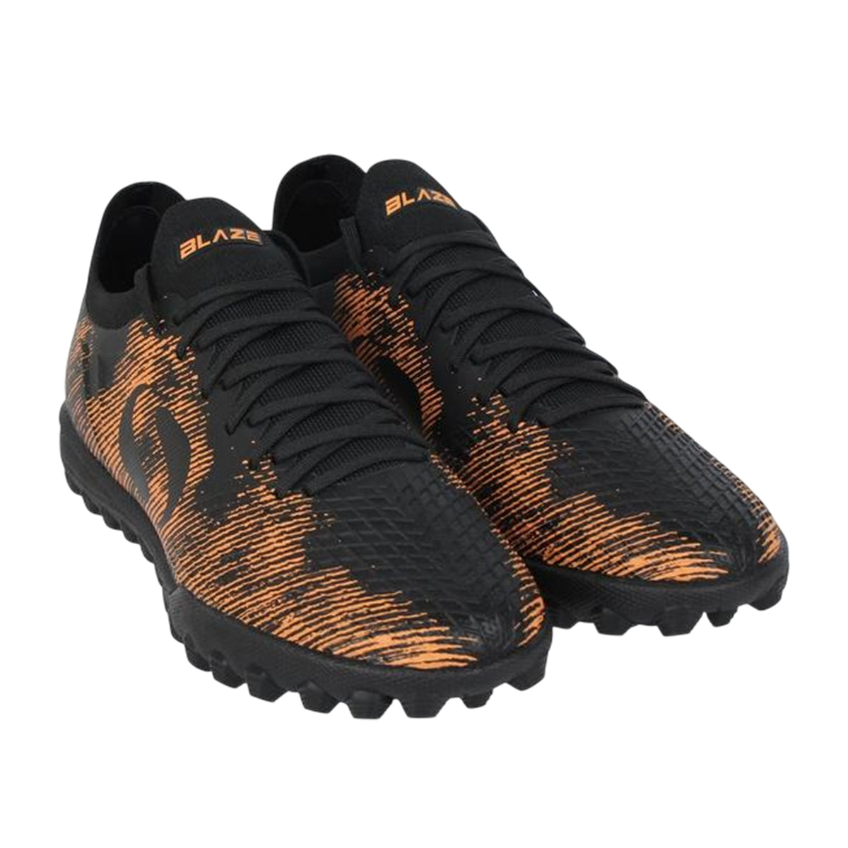 Black-Orange - Side - Sondico Mens Blaze Astro Turf Trainers