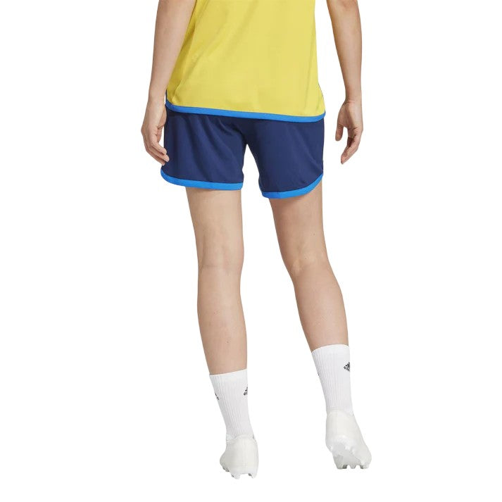 Team Navy Blue - Back - Adidas Womens-Ladies Team Sweden FA Sport Football Shorts