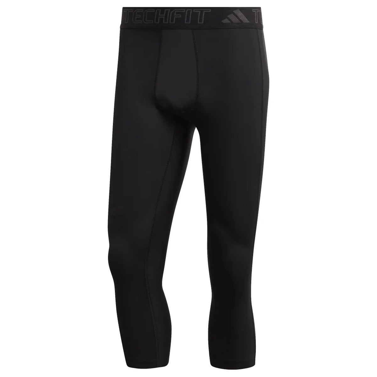 Black - Front - Adidas Mens TechFit Training 3-4 Tights