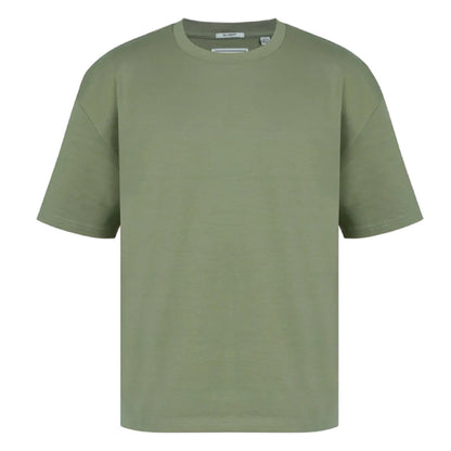 Khaki - Front - Jack Wills Mens Single Jersey Boxy T-Shirt
