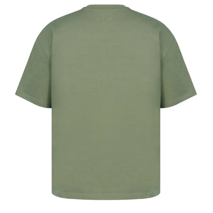 Khaki - Back - Jack Wills Mens Single Jersey Boxy T-Shirt