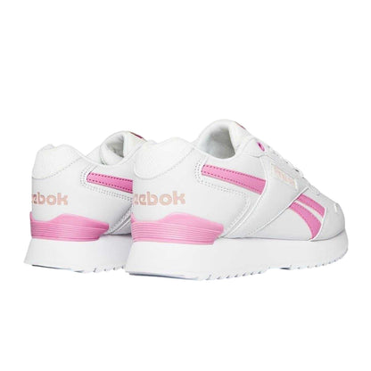 Grey-Pink - Back - Reebok Womens-Ladies Royal Glide Flat Trainers