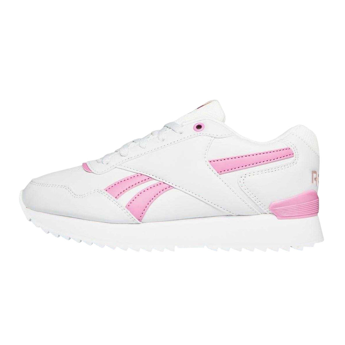 Grey-Pink - Side - Reebok Womens-Ladies Royal Glide Flat Trainers
