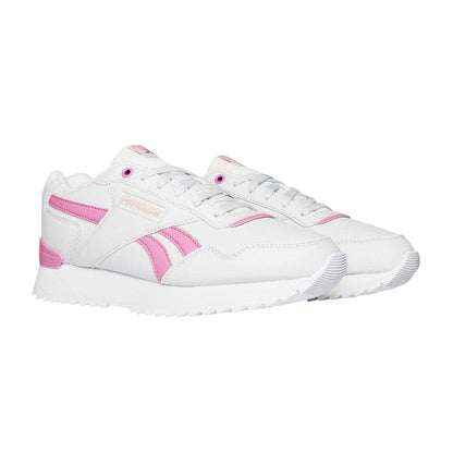 Grey-Pink - Lifestyle - Reebok Womens-Ladies Royal Glide Flat Trainers