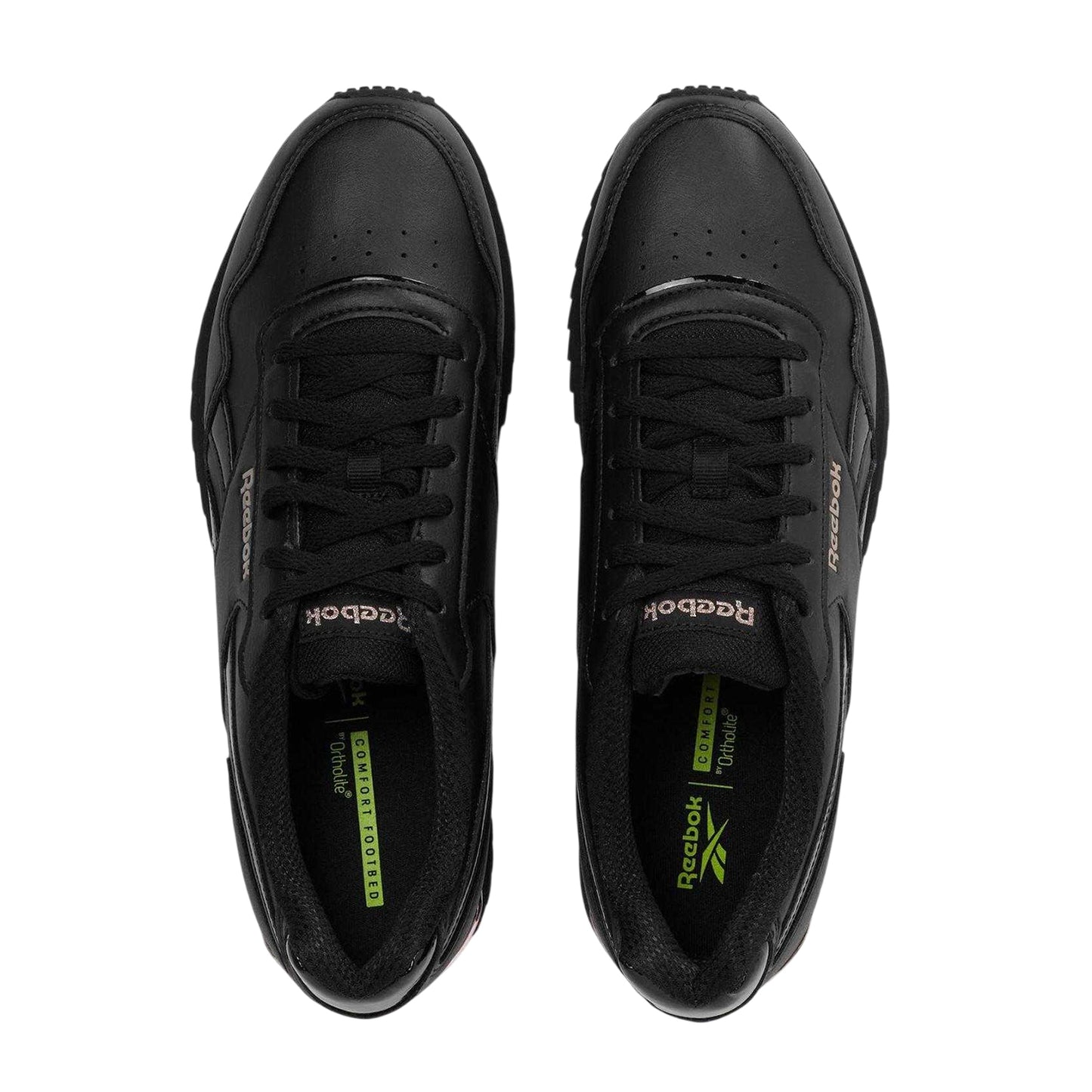 Triple Black - Side - Reebok Womens-Ladies Royal Glide Flat Trainers