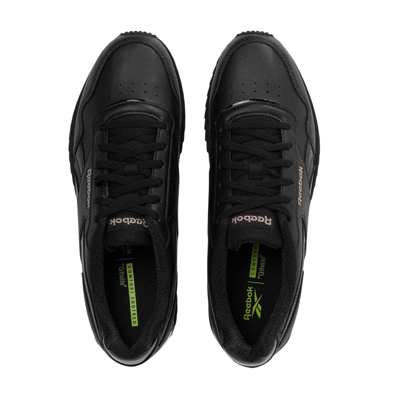 Triple Black - Side - Reebok Womens-Ladies Royal Glide Flat Trainers