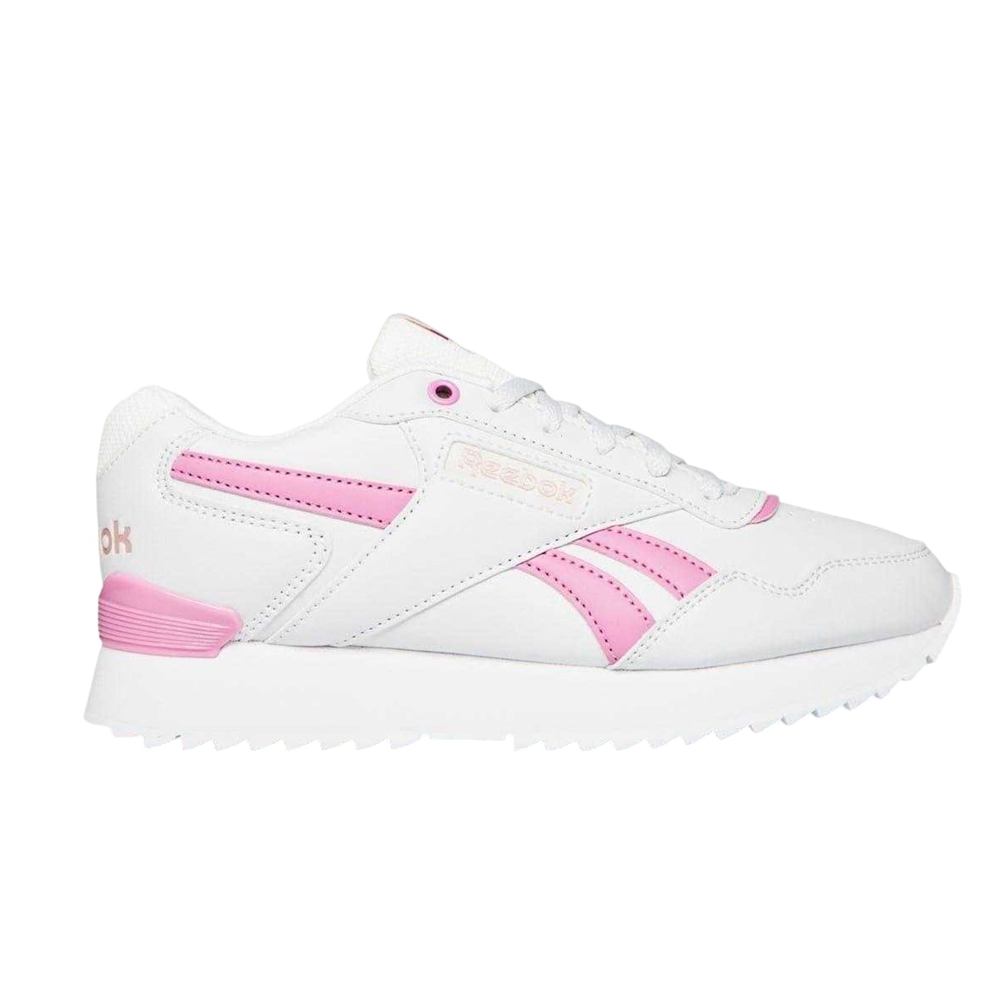 Grey-Pink - Front - Reebok Womens-Ladies Royal Glide Flat Trainers