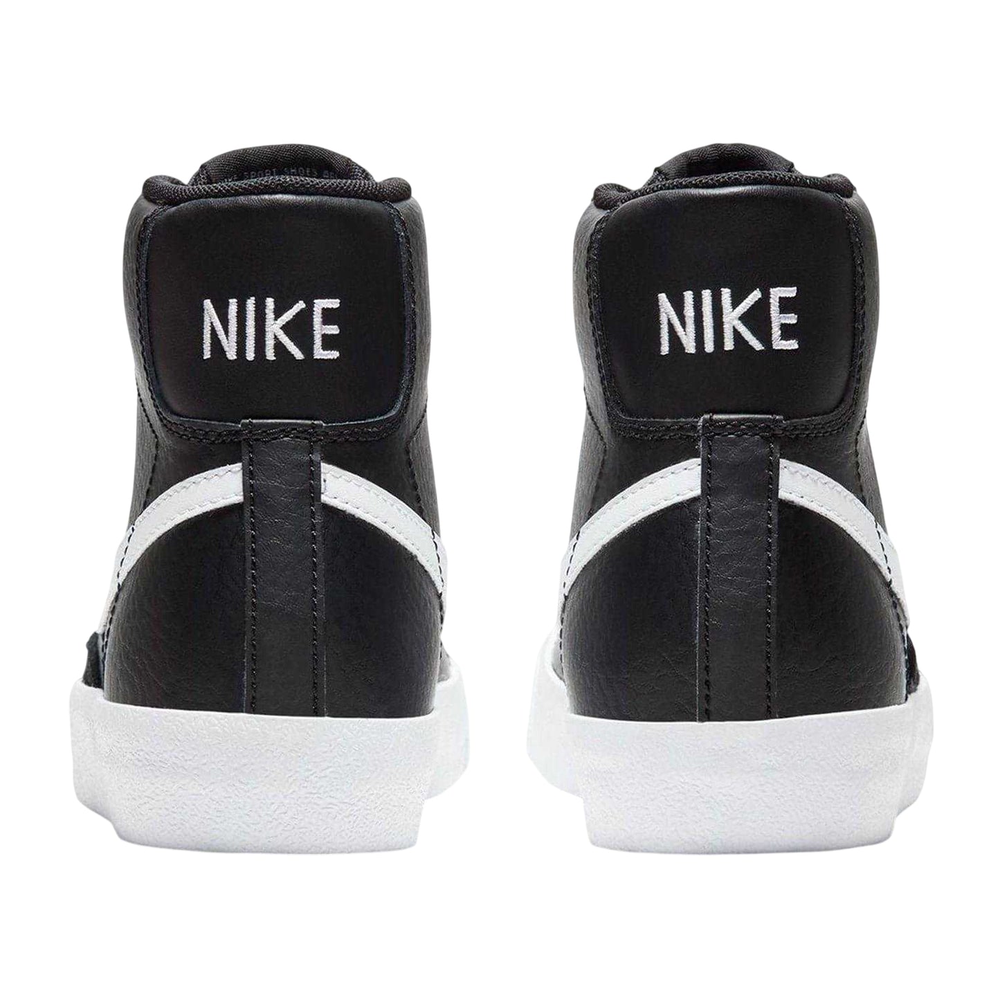 Black-White - Back - Nike Childrens-Kids Blazer 77 Leather High Top Trainers