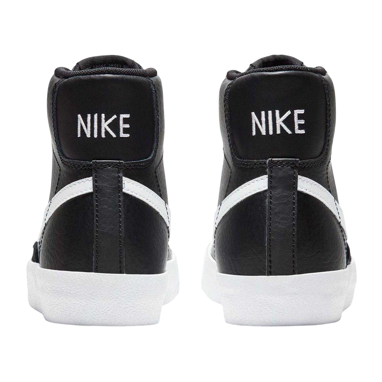 Black-White - Back - Nike Childrens-Kids Blazer 77 Leather High Top Trainers
