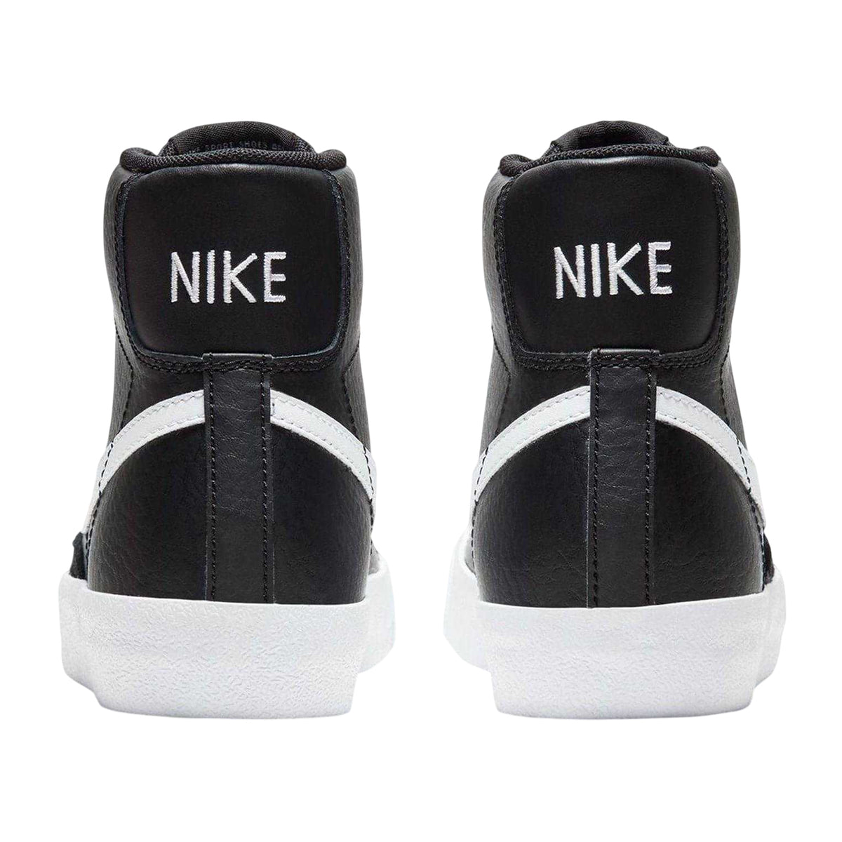 Black-White - Back - Nike Childrens-Kids Blazer 77 Leather High Top Trainers
