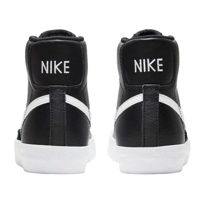 Black-White - Back - Nike Childrens-Kids Blazer 77 Leather High Top Trainers