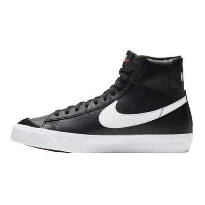 Black-White - Side - Nike Childrens-Kids Blazer 77 Leather High Top Trainers