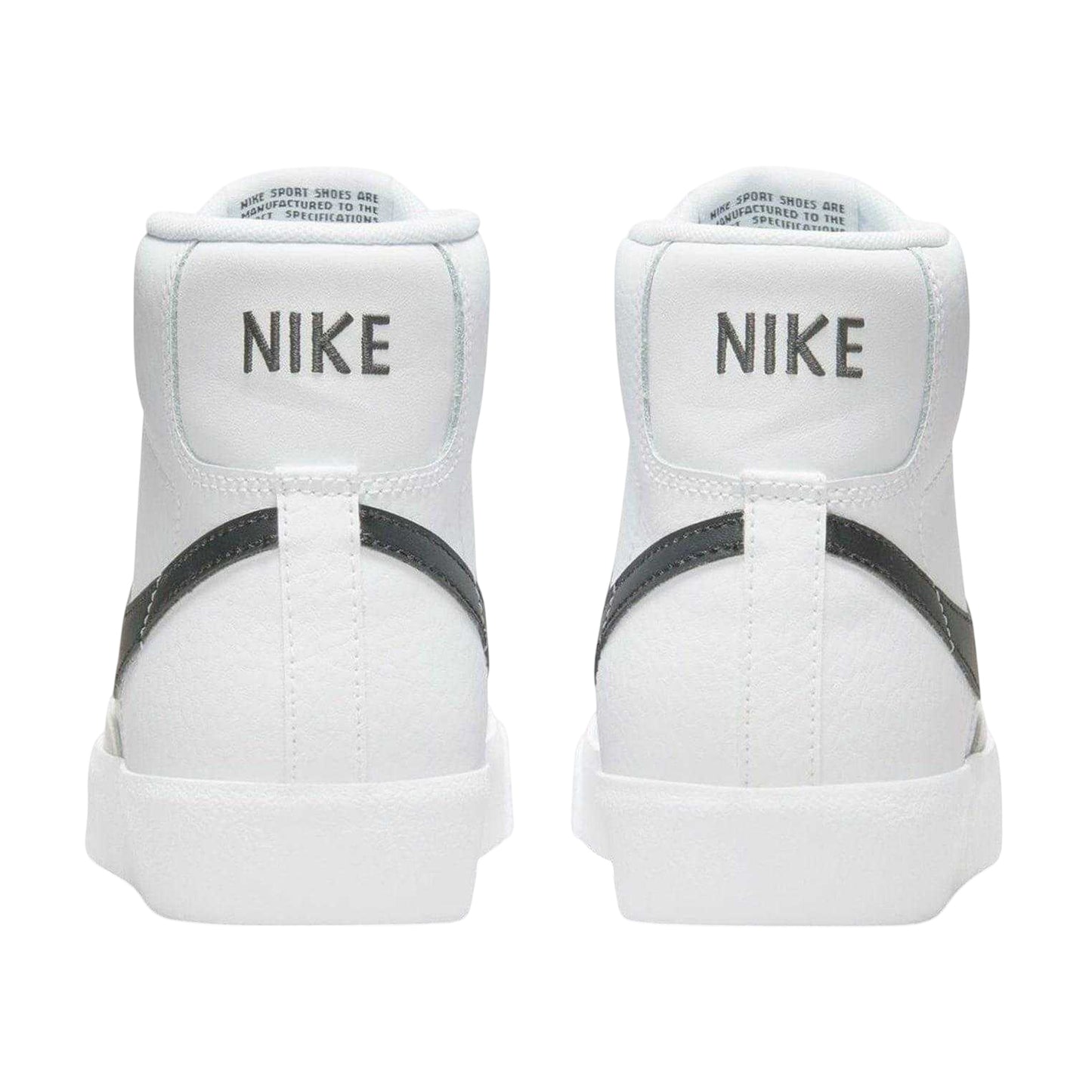 White-Black - Back - Nike Childrens-Kids Blazer 77 Leather High Top Trainers