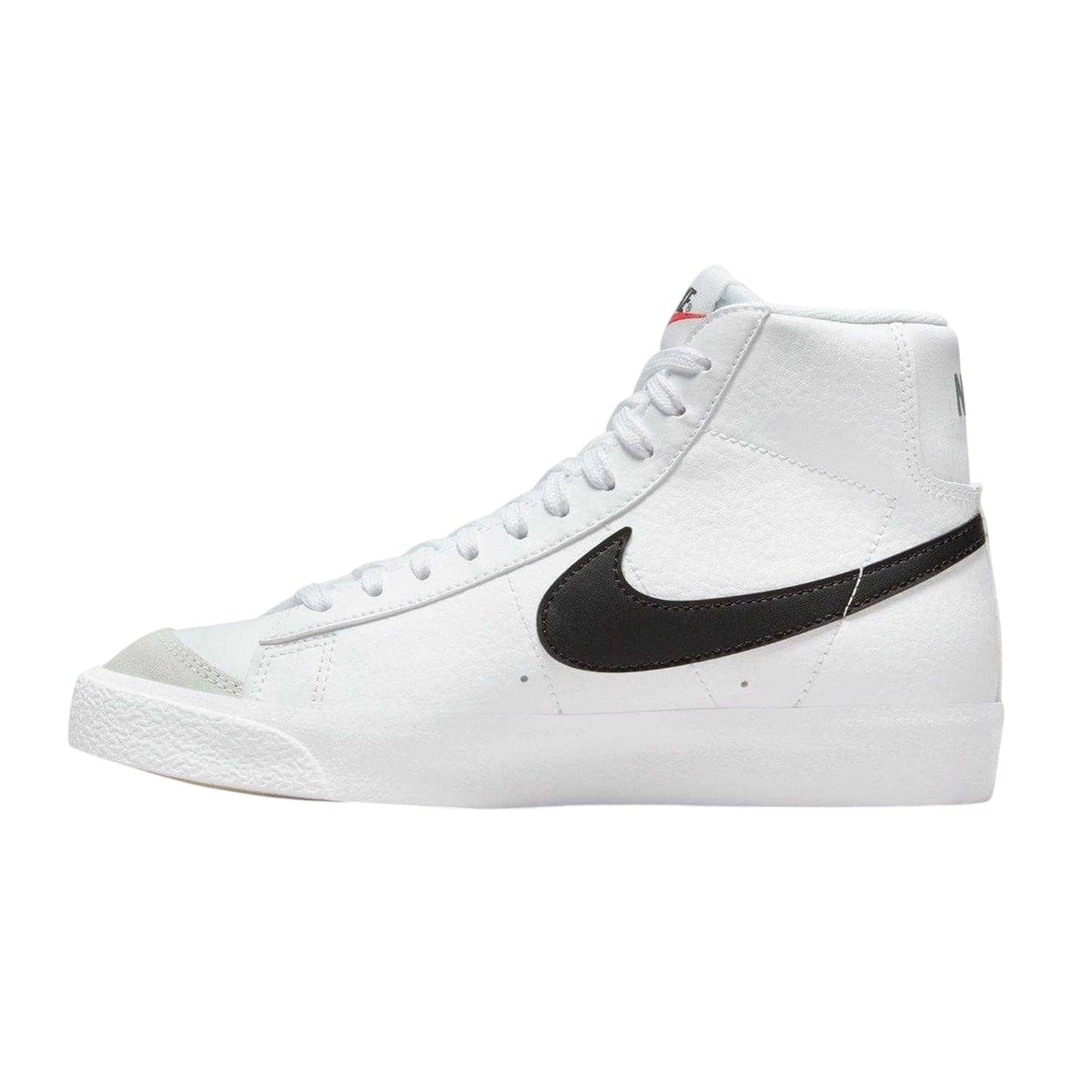 White-Black - Side - Nike Childrens-Kids Blazer 77 Leather High Top Trainers