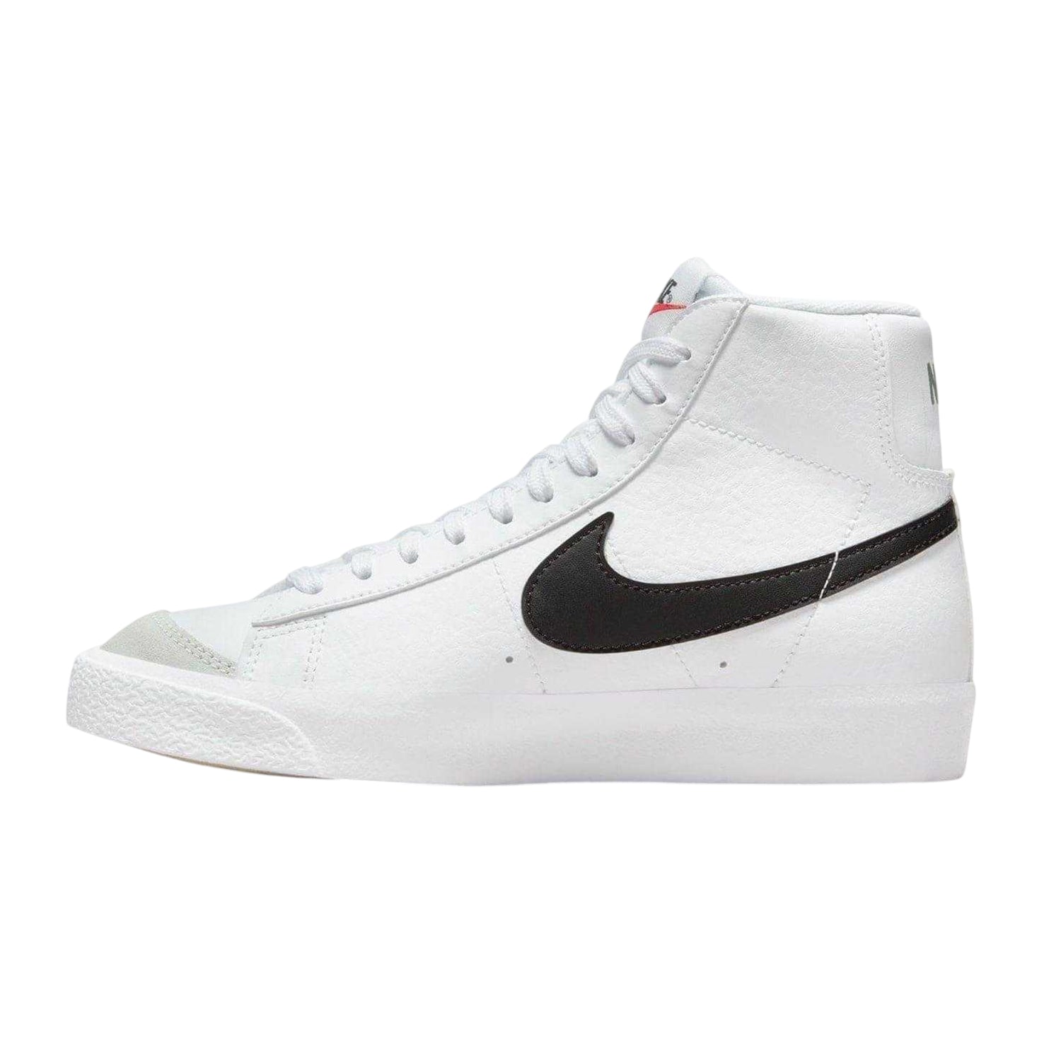 White-Black - Side - Nike Childrens-Kids Blazer 77 Leather High Top Trainers