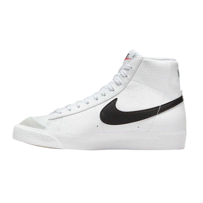 White-Black - Side - Nike Childrens-Kids Blazer 77 Leather High Top Trainers