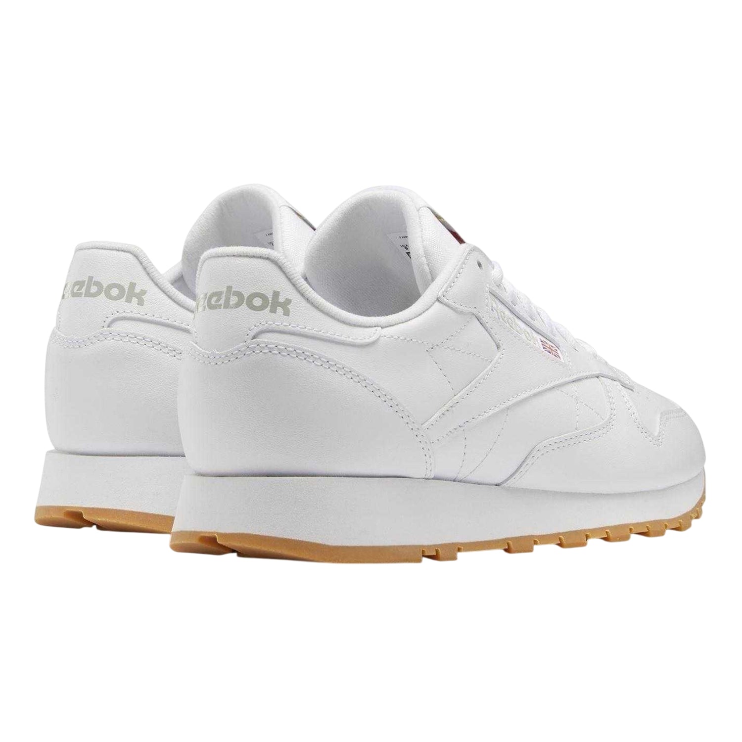 White-Gum - Back - Reebok Mens Classic Leather Trainers