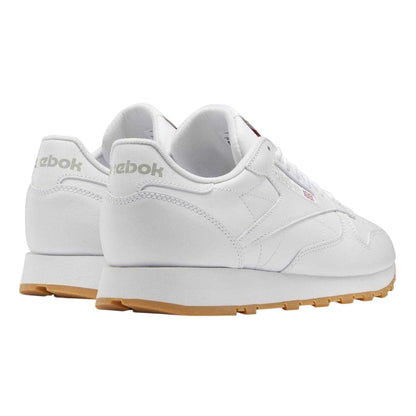 White-Gum - Back - Reebok Mens Classic Leather Trainers