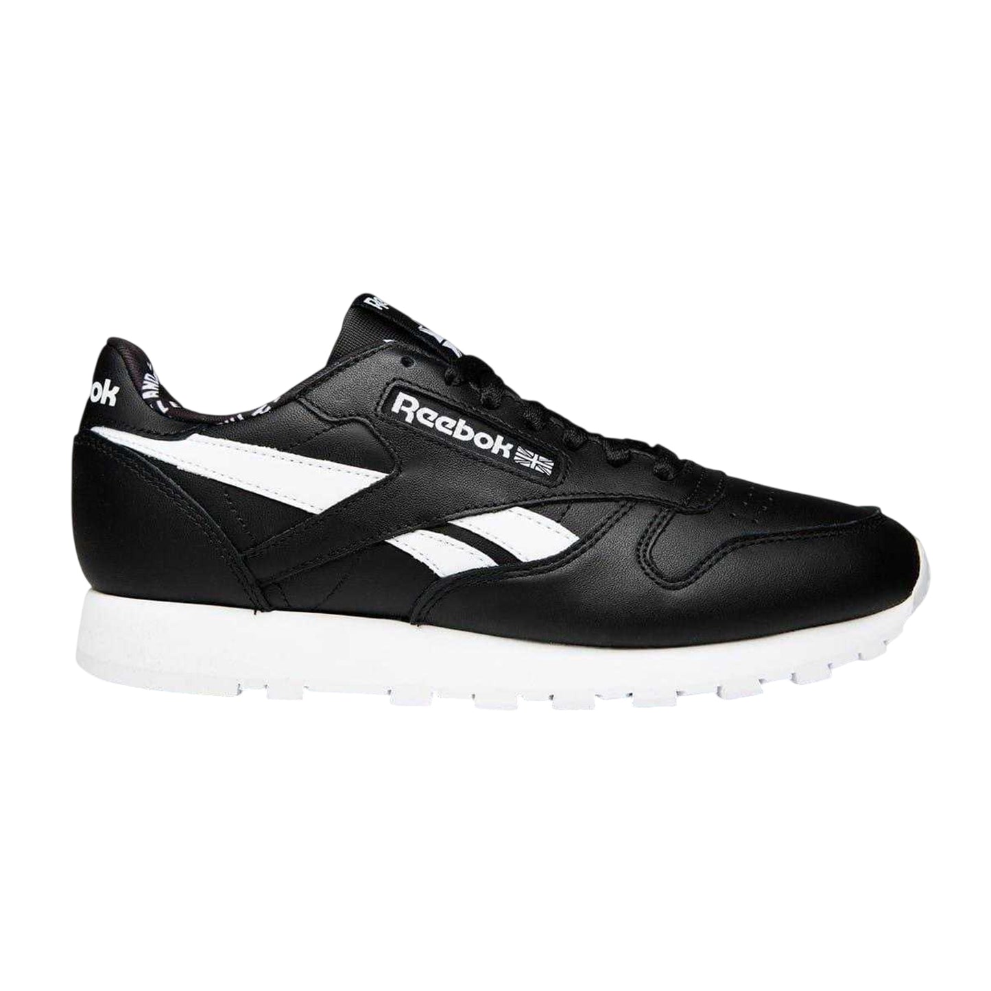 Black-White - Front - Reebok Mens Classic Leather Trainers