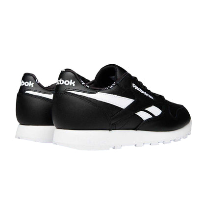 Black-White - Back - Reebok Mens Classic Leather Trainers