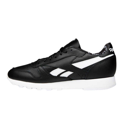 Black-White - Side - Reebok Mens Classic Leather Trainers