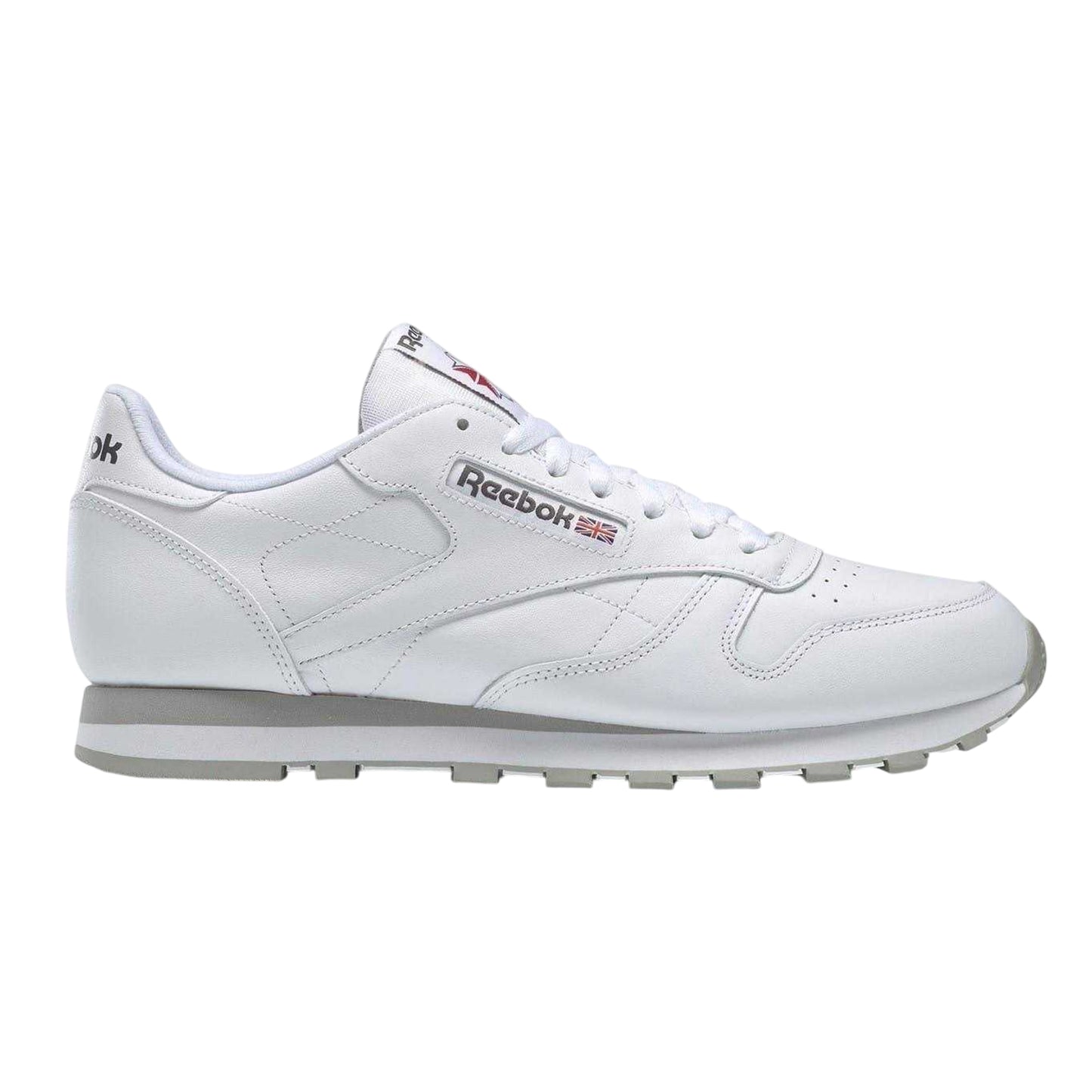 White - Front - Reebok Mens Classic Leather Trainers