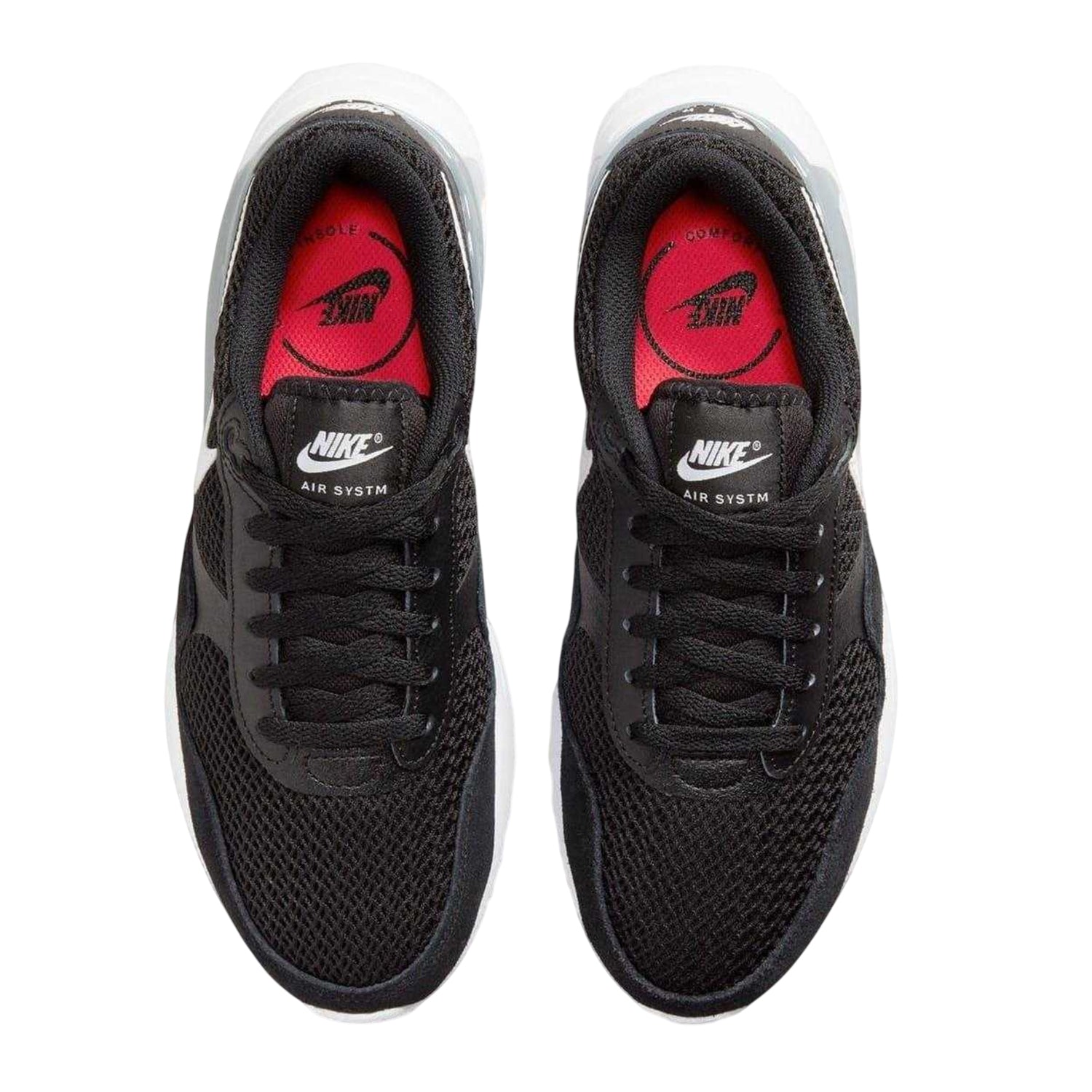 Black-White - Lifestyle - Nike Womens-Ladies Air Max Systm Mesh Trainers