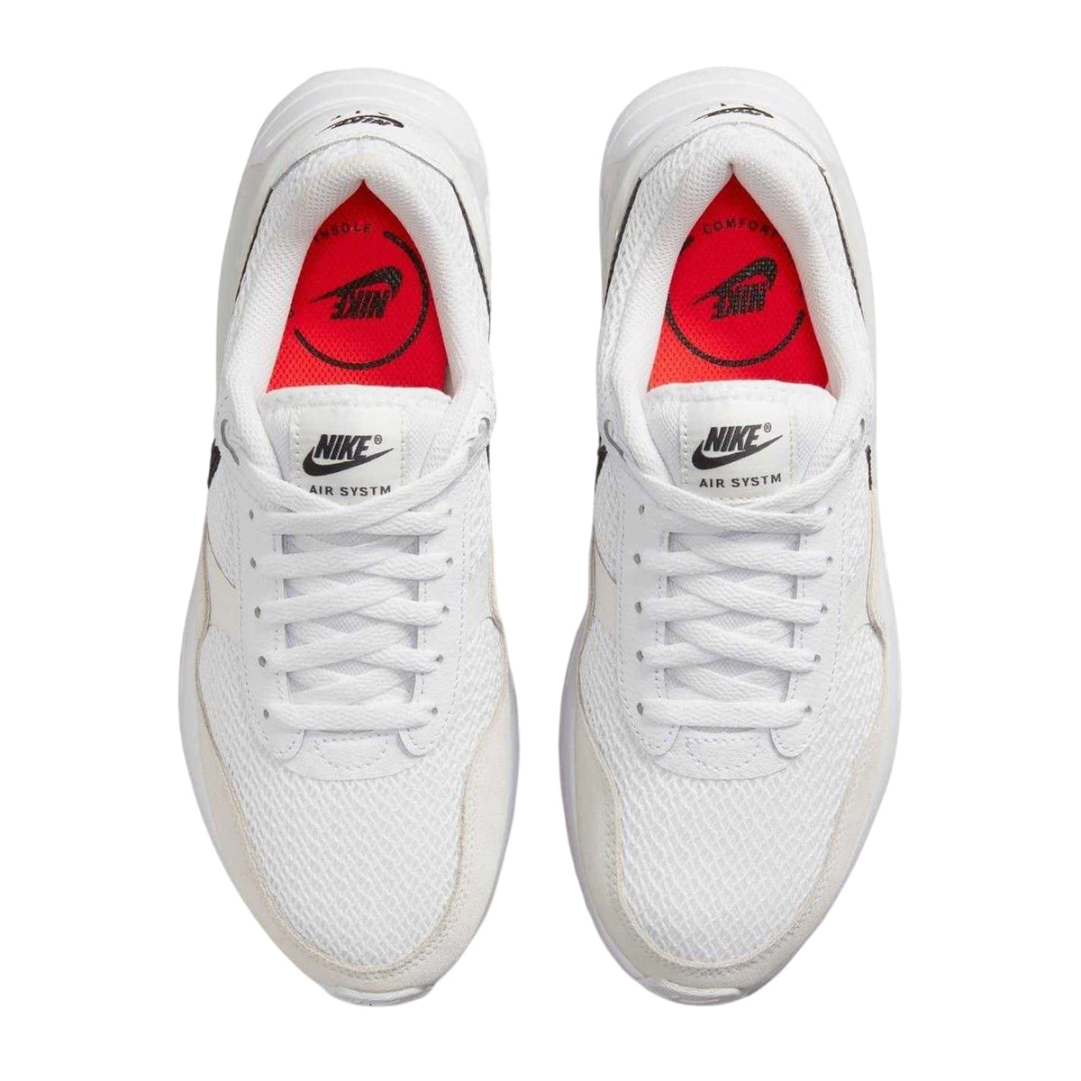 White-Black - Lifestyle - Nike Womens-Ladies Air Max Systm Mesh Trainers
