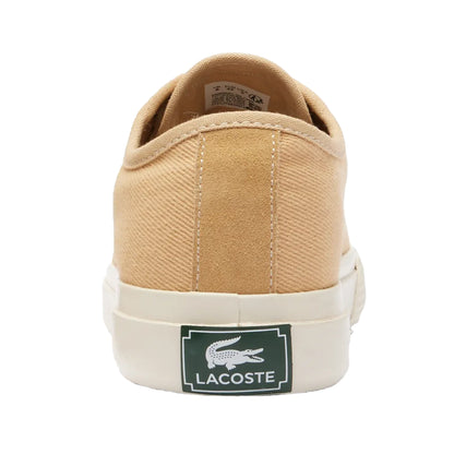 Brown - Back - Lacoste Mens Backcourt Leather Trainers