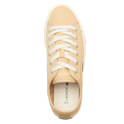 Brown - Side - Lacoste Mens Backcourt Leather Trainers