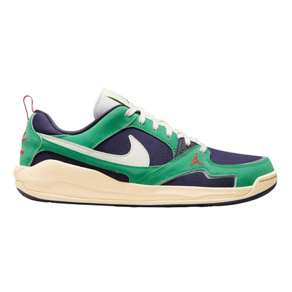 Navy-Green - Front - Air Mens CMFT Era Leather Basketball Shoes