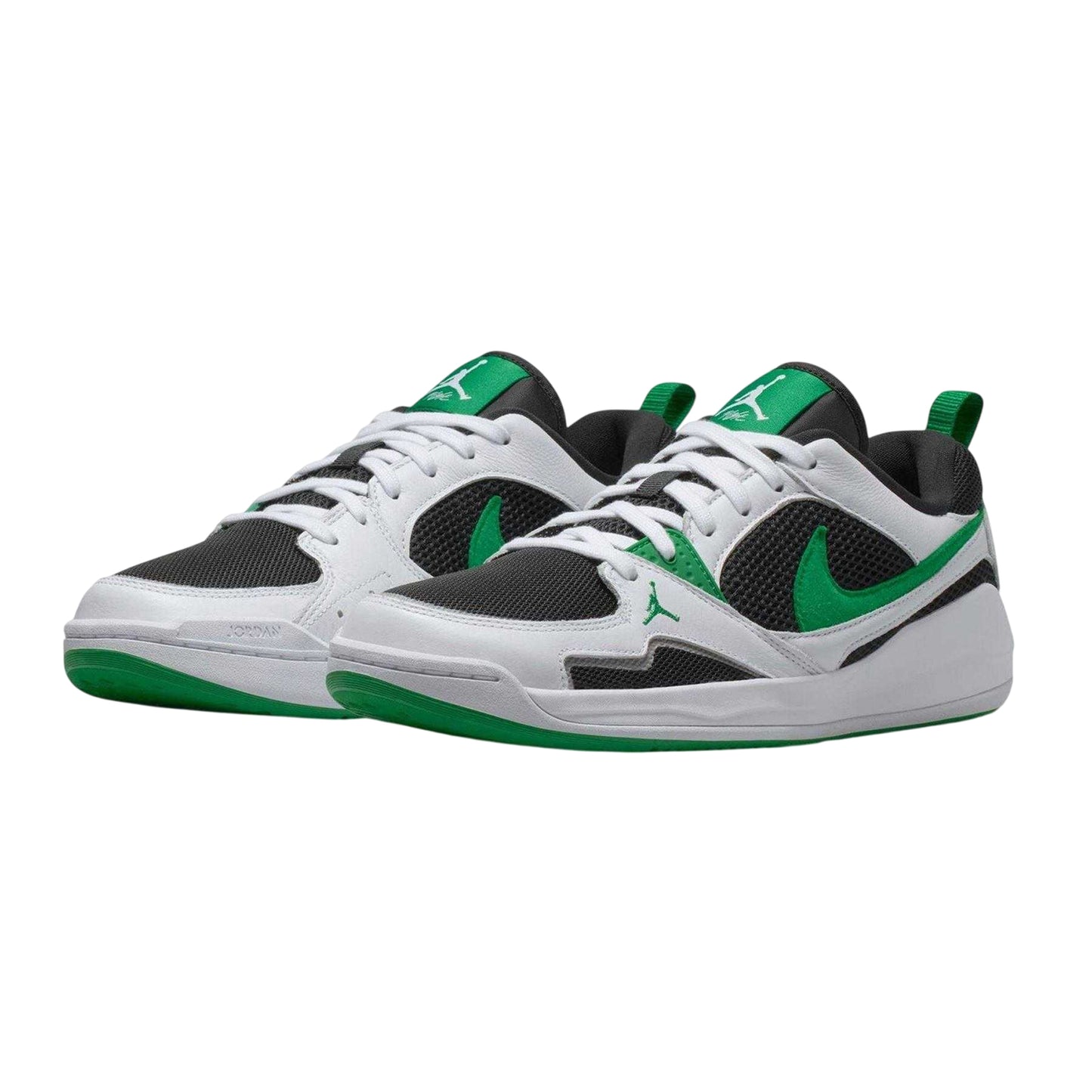 Black-Green-White - Side - Air Mens CMFT Era Leather Basketball Shoes