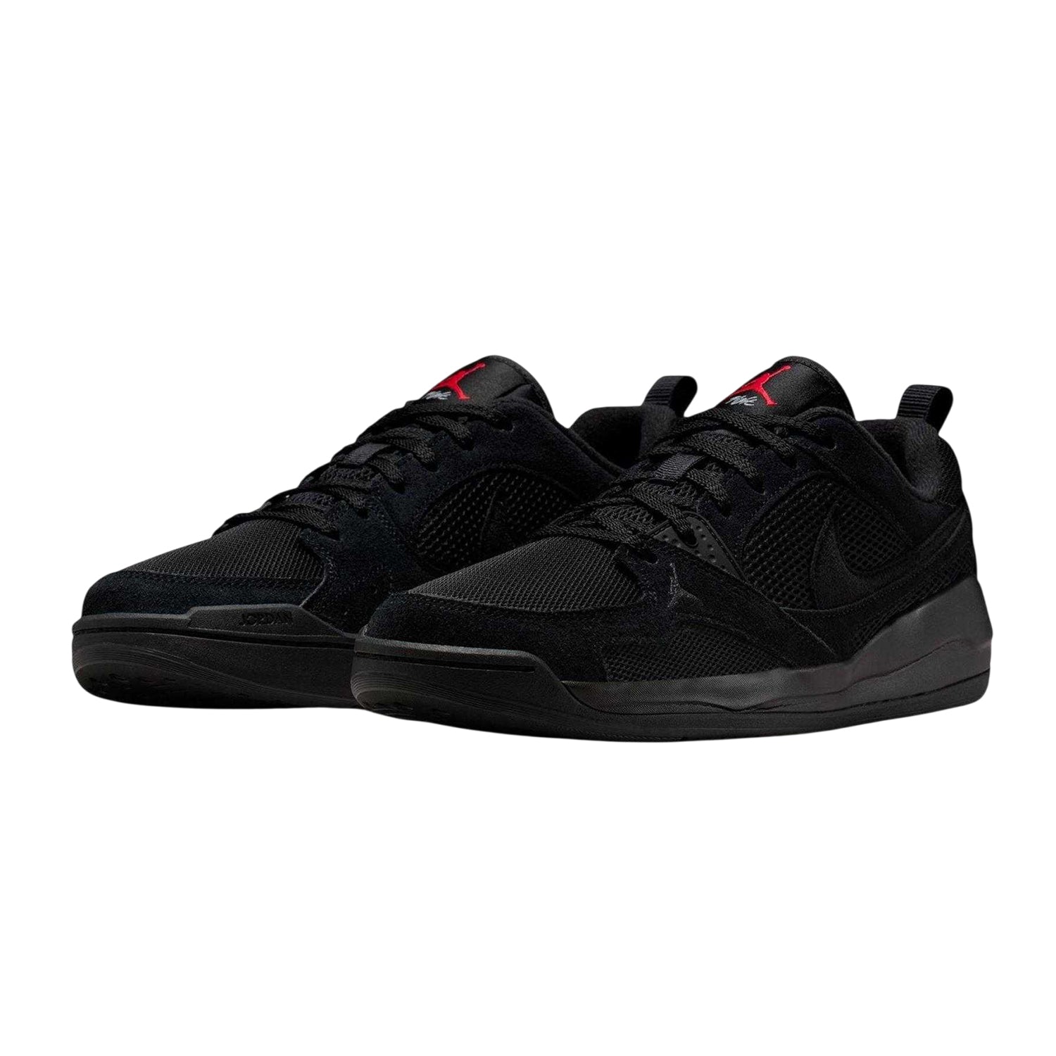 Black-Red - Side - Air Mens CMFT Era Leather Basketball Shoes