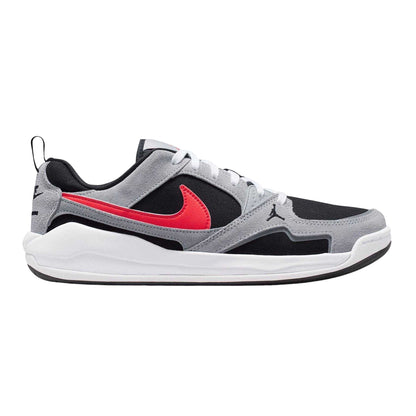 Black-Red-Grey - Front - Air Mens CMFT Era Leather Basketball Shoes