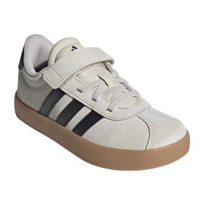 Alumina - Side - Adidas Childrens-Kids VL Court 3.0 Suede Trainers