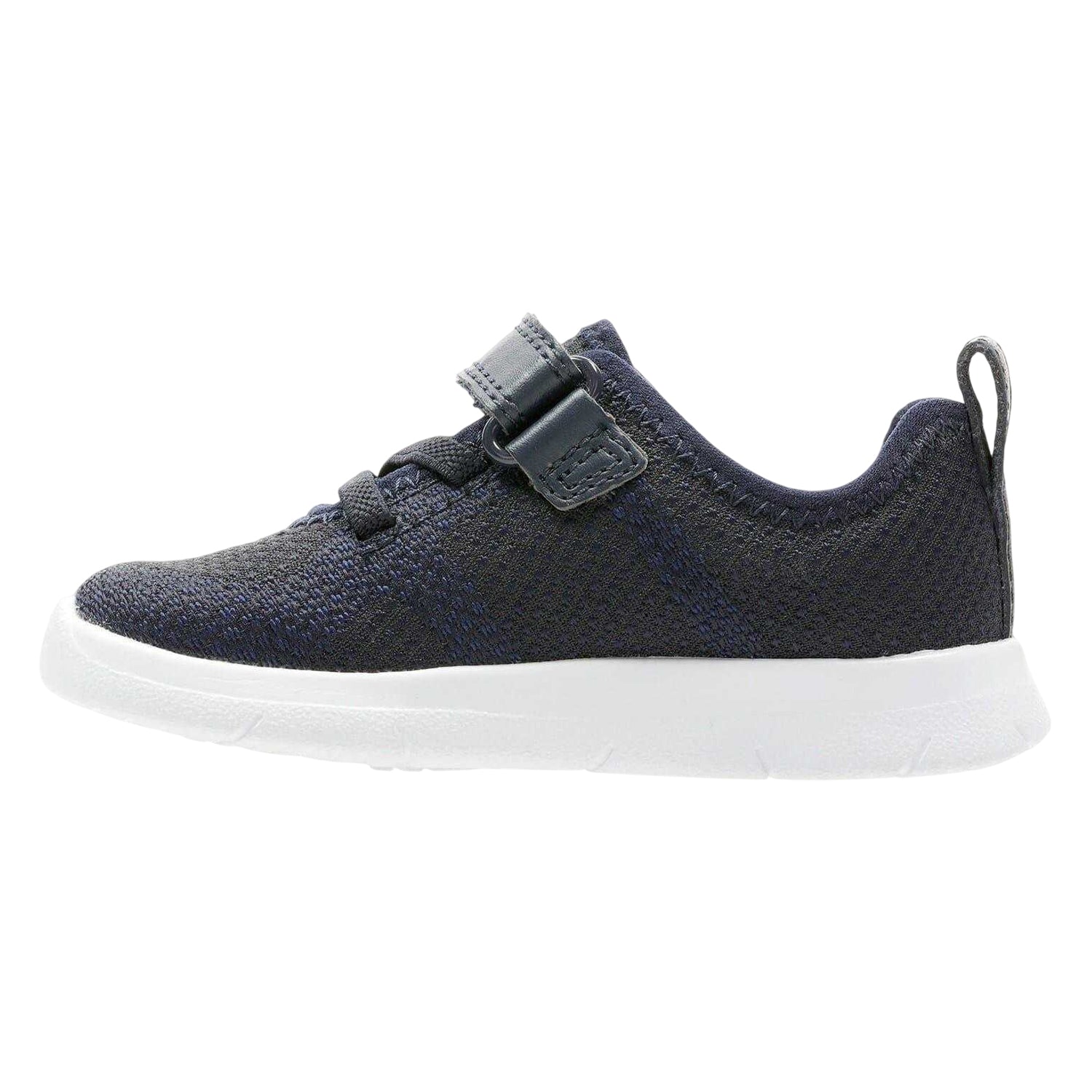 Navy - Back - Clarks Baby Ath Flux Flat Trainers