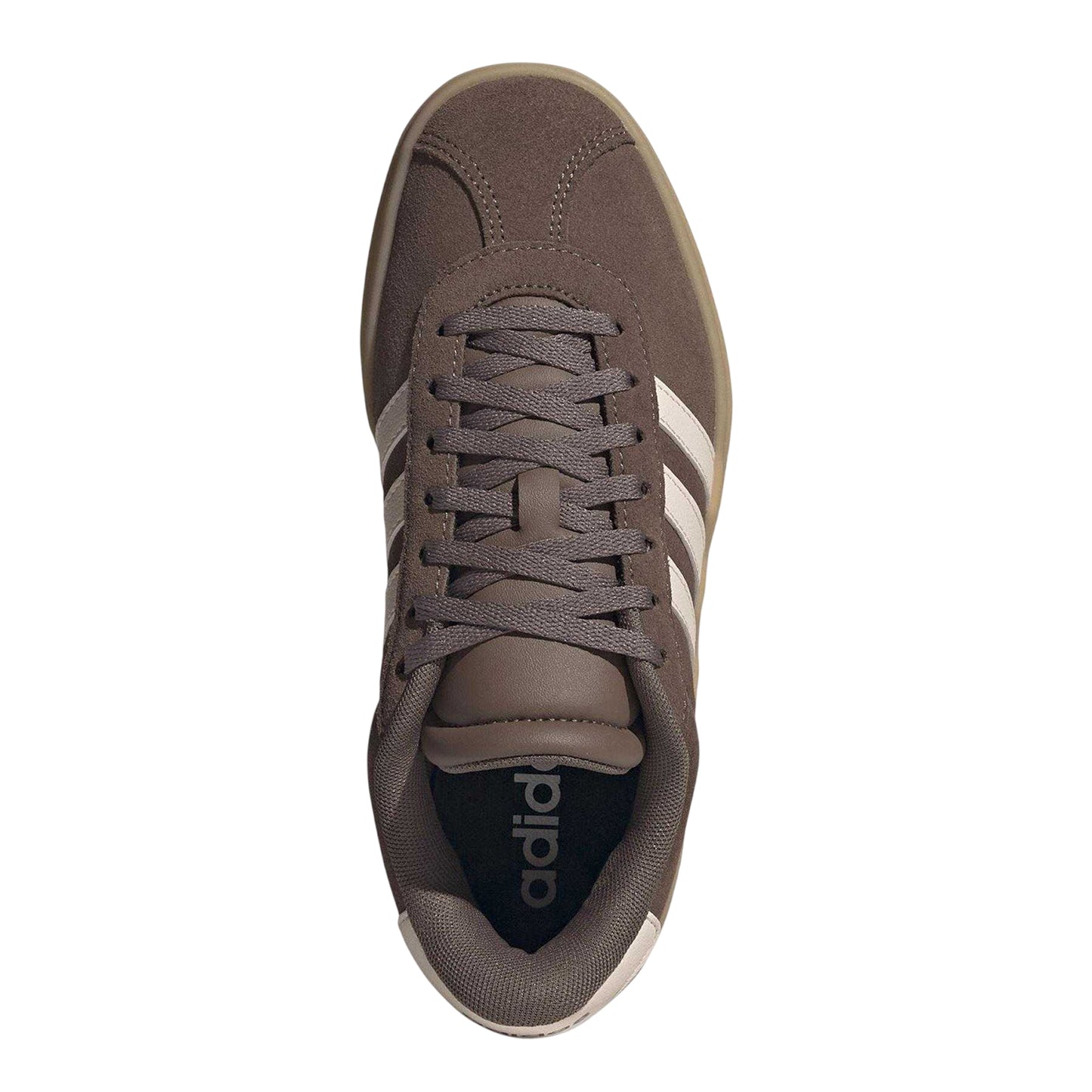 Earth Brown - Lifestyle - Adidas Girls Court Bold 3 Stripes Leather Platform Trainers