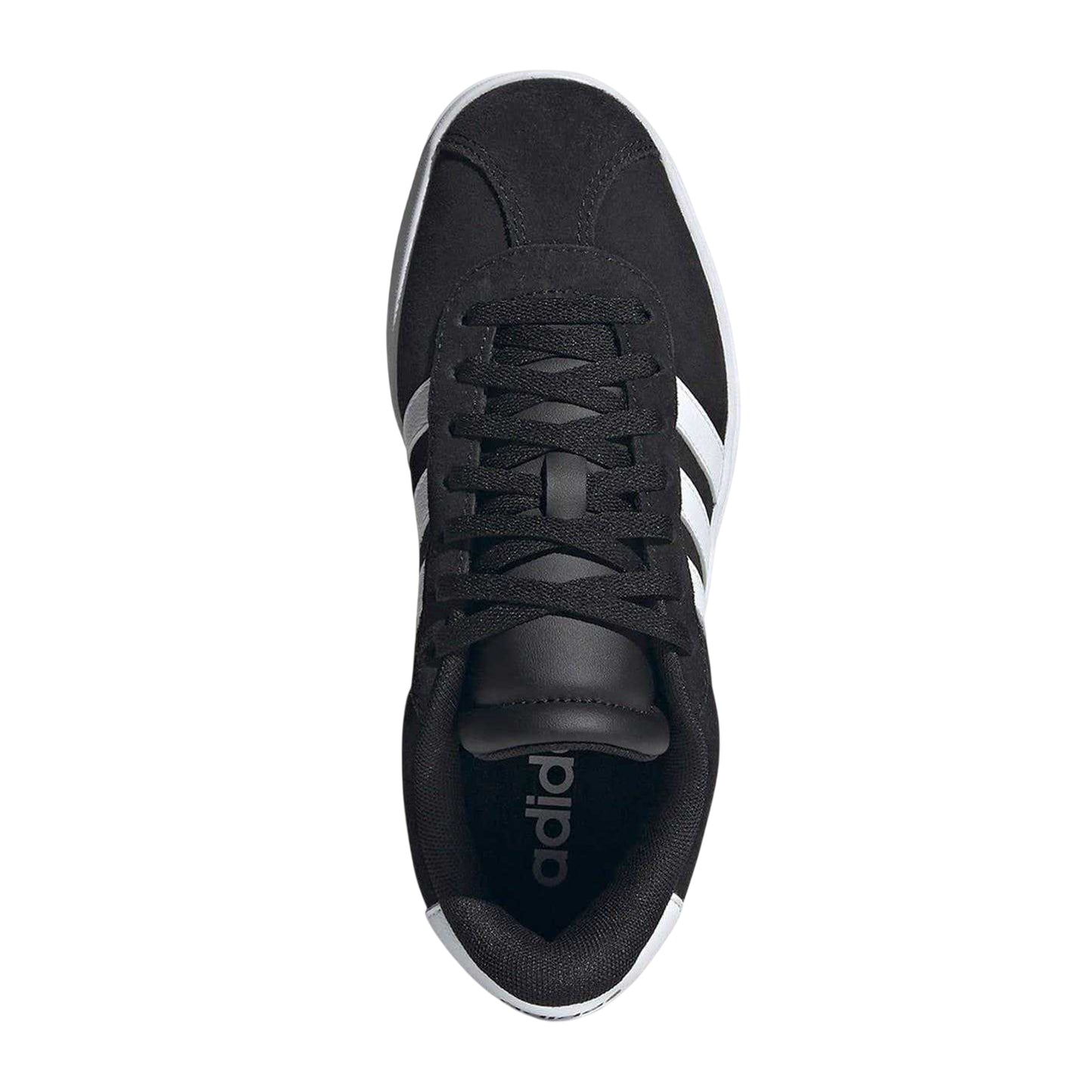 Black-White - Lifestyle - Adidas Girls Court Bold 3 Stripes Leather Platform Trainers