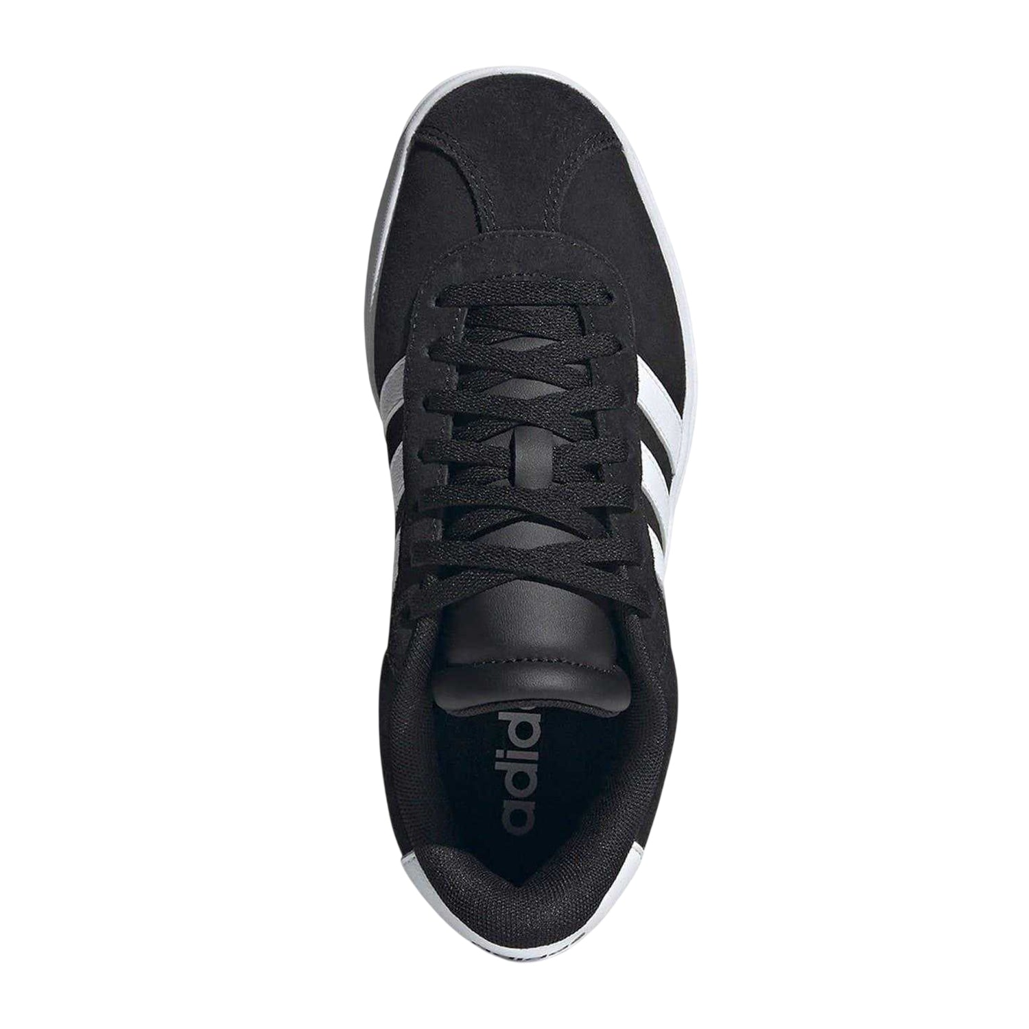 Black-White - Lifestyle - Adidas Girls Court Bold 3 Stripes Leather Platform Trainers