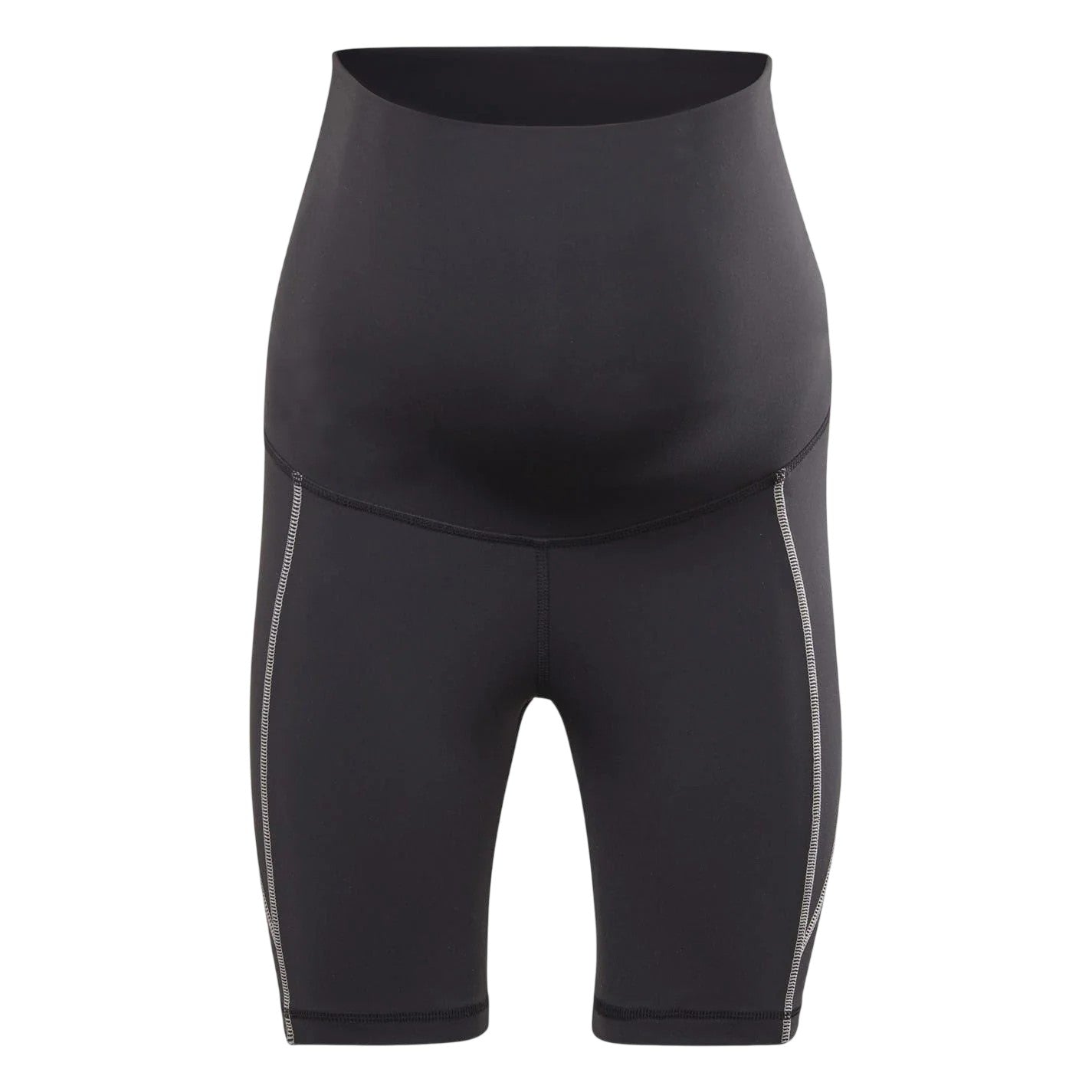 Black - Front - Reebok Womens-Ladies Lux Maternity Biker Shorts
