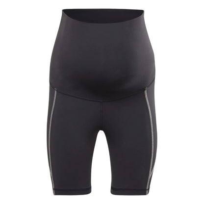 Black - Front - Reebok Womens-Ladies Lux Maternity Biker Shorts