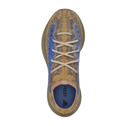 Blue-Oat - Side - Yeezy Childrens-Kids Boost 380 Trainers