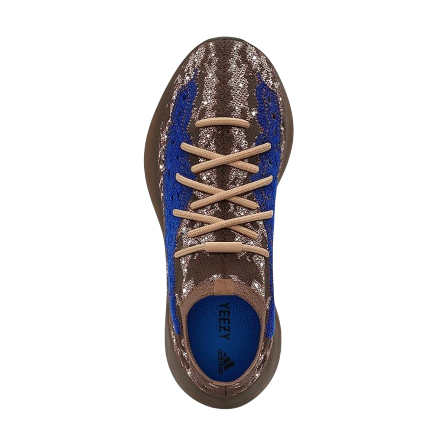 Azure-Reflective - Side - Yeezy Childrens-Kids Boost 380 Trainers